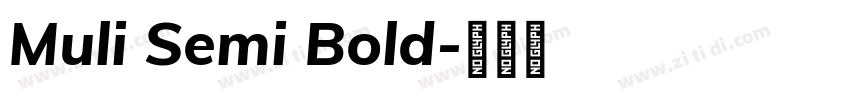 Muli Semi Bold字体转换